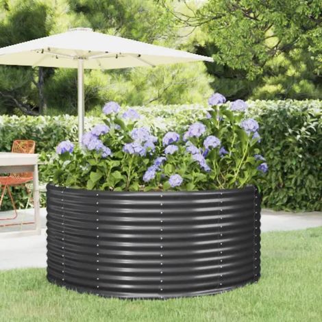 Lit surélevé de jardin,Jardinière,Pot de Fleurs Anthracite Acier enduit de poudre XZZZ961726 (1/5)