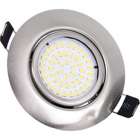 2pcs Spot Encastrable LED 5W Equivaut 50W Ampoule Halogène Spot LED Encastrable Blanc Chaud 3000K Spot de Plafond 75mm 220V Spot Encastré LED 40° Orientable 120° d’Éclairage Non Dimmable (1/4)