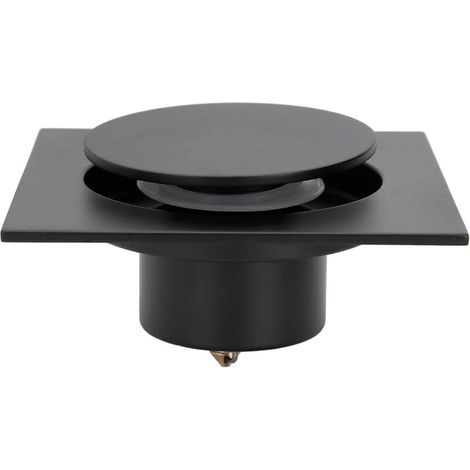 Drain de Douche, Salle de Bain Carrée, Anti Odeur Siphon De Sol en Acier Inoxydable pour Cuisine Salle de Bain Garage sous-Sol Toilette 10 X 10 cm(Siphon de Sol Noir)-LIAIKI (1/5)