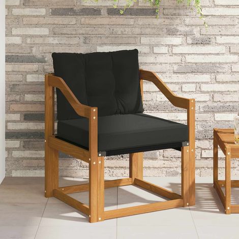 2 Stück Outdoor-Sofagarnitur Massives Akazienholz und Textilene