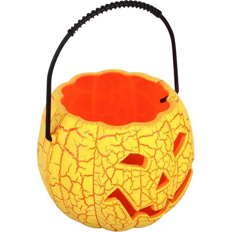 Tragbare Kürbislaterne mit Sprachsteuerung Halloween Laternendekoration aus Kunststoff Orangefarbene Party Leuchte für Zuhause und Büro (1/5)