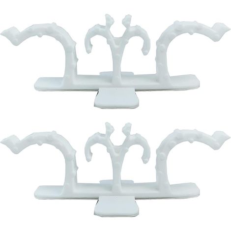 4 Pièces Enrouleur de Fil pour Appareils de Cuisine, Organiseur Cordon pour Appareils, Emballeur de Cordon Autocollant pour Mixeurs Cafetière, Autocuiseur, Friteuse à Air -Blanc (1/5)