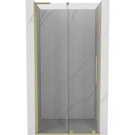 Mexen Velar L puerta de ducha corredera 100 cm, transparente, dorado cepillado - 871-100-003-01-55 (1/5)