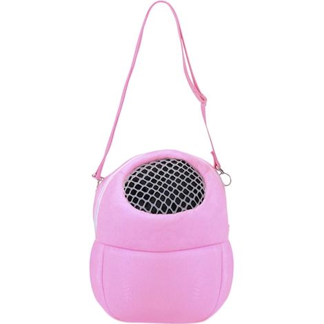 Sac Transport Pour Animal De Compagnie - Filet Respirant - Matériau Plush Doux - Bandoulière Réglable - Pour Hamster Hérisson Et Petits Animaux - 22x19x12 cm - 1 Pièce (1/5)