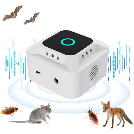 Répulsif souris à ultrasons - Répulsif à ultrasons - Répulsif anti-rats avec lumière clignotante - Contrôle des insectes - Répulsif contre les rats - Pour rongeurs, souris, rats