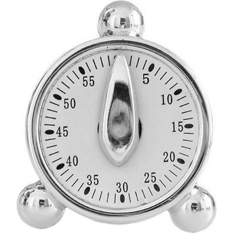 Mechanischer Küchentimer mit 60 Minuten Laufzeit, geeignet für die Verwendung im Backofen oder Esszimmer, mit lautem akustischem Alarm.