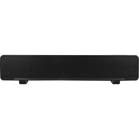 Barre de Son, Lecteur de Musique de Barre de Son stéréo 3D Filaire USB, boîte de Son Surround Deep Bass, avec Prise Audio 3,5 mm, pour PC, téléphones Portables, TV(Noir) (1/5)