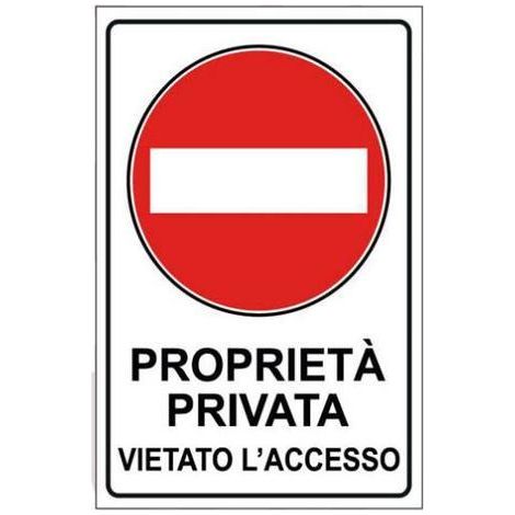 Cartelli Proprieta' Privata Divieto Di Accesso Conf. 10 Pz (1/2)