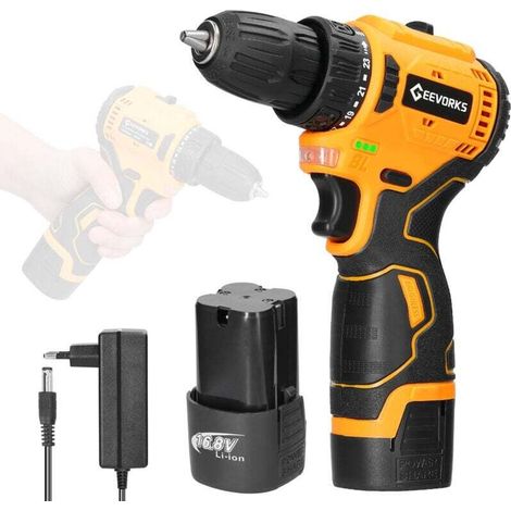 Perceuse-visseuse sans fil 16,8 V – Moteur sans balais, batterie lithium, réglage précis du couple – Outil de rénovation polyvalent (1/4)