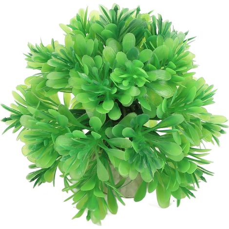 Boule d'herbe artificielle pour aquarium, couleur inaltérable, en plastique vert, pour l'aménagement paysager de votre aquarium. (1/5)