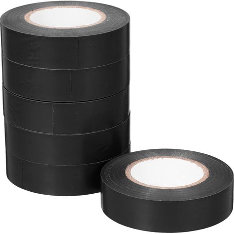Lot de 6 rouleaux ruban isolant électrique en PVC, adhésif résistant (1/5)