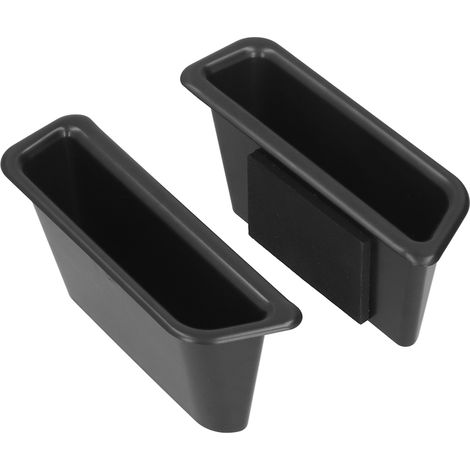2 compartiments de rangement pour poignée de porte avant, boîte de rangement noire de remplacement pour Mustang 2015-2017 (1/5)
