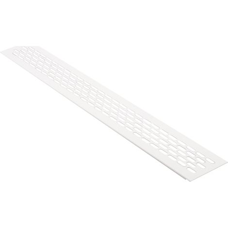 Stegblech Weiß beschichtet Aluminium Lüftungsgitter 60x480mm Heizungsblech Türlüftung