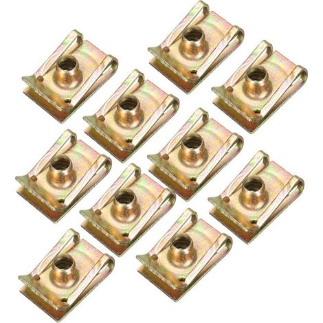 JenNiFer 10Pcs M6 6Mm Sportbike Carénage Spire Vitesse Clips Pince Fixation Vis Écrous Kits pour Moto Voiture (1/5)
