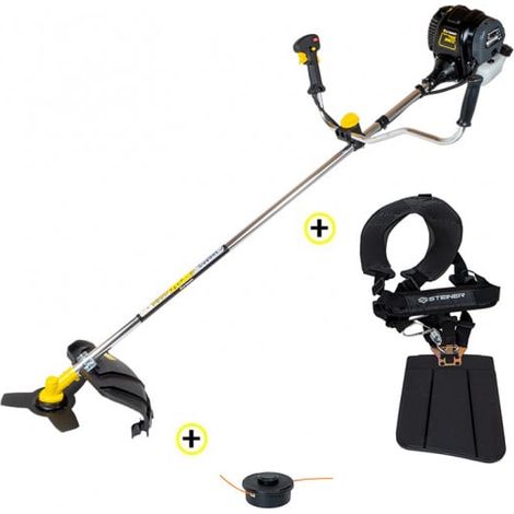 Steiner – Débroussailleuse thermique 4 temps 39cc – Moteur monocylindre 1200W – Lame 3 dents Ø255mm – Tête Tap and Go Ø420mm – Guidon rotatif ergonomique (1/5)
