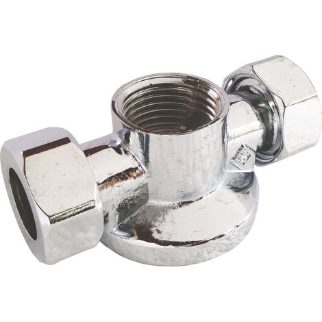 Applique murale double nue avec écrou pour collet battu Ø14 - F1/2 (1/4)