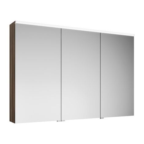 Burgbad Eqio Spiegelschrank 120 cm, mit LED-Beleuchtung, 3 Türen links, rechts, rechts Frassino Dekor Cappuccino (1/3)