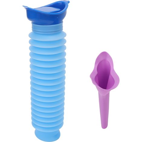 Lot de 2 urinoirs rétractables portables, étanches, à bords lisses et grande capacité, pour hommes, femmes et enfants. (1/5)