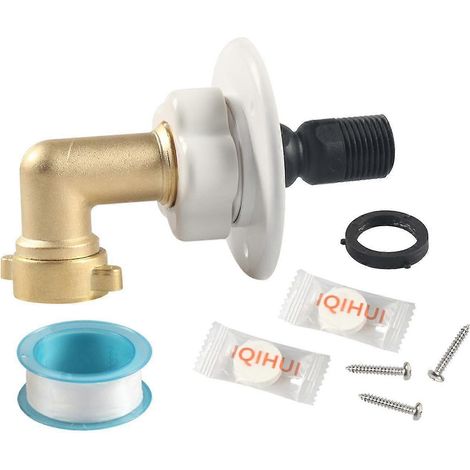 Kit d'arrivée d'eau de ville pour camping-car avec clapet anti-retour et joint d'étanchéité, raccord en laiton robuste pour caravane, remorque ou bateau. (1/5)