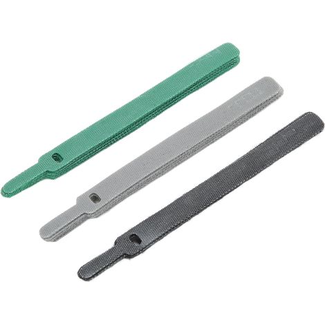Lot de 15 sangles de fixation en nylon réutilisables, attaches auto-agrippantes ajustables pour organiser câbles et fils (14,5 x 1,1 cm) (1/5)