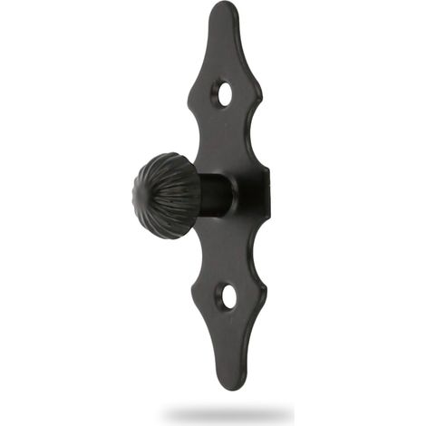 Poignée - Acier - Quincaillerie Rustique - 92 mm x 30 mm x 1.5 mm - Vis incluses - Idéal pour les armoires - Finition : Noir (1/5)