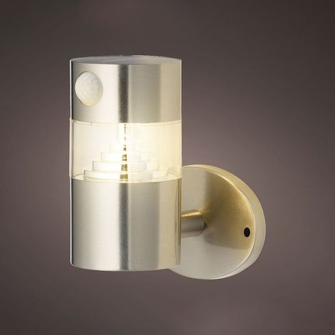Luz solar de pared inox 15-150lm luz calida ø12x16cm lumineo (1/4)