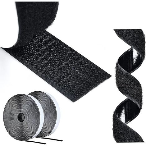 Scratch Autocollant Double Face,5m Bande Scratch Adhésif Bande Agrippantes Adhésives Autocollant,30mm Adhésives puissant Hook Loop Rubans pour Ménage,Bricolage Et l'artisanat (1/5)