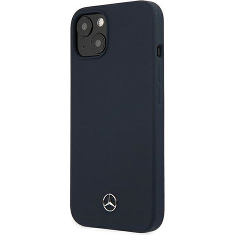 Mercedes MEHCP13SSILNA iPhone 13 mini 5.4 marineblaue Hartschalen-Silikonhülle (1/5)
