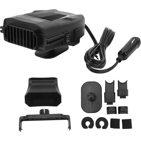 Chauffage voiture 12V 150W ventilateur orientation 360° modes chaleur naturelle désembueur pare-brise dégivreur (1/5)