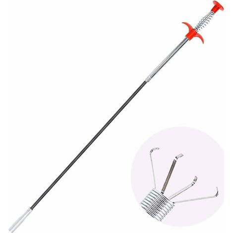Cleaning Claw, Sewer Dredge Tool Bendable Drain Relief Hair Catcher Clog Remover for Bathroom Kitchen Toilet(60cm) (1/5)