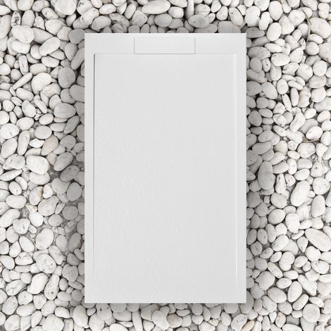 Duschwanne 120x90 cm BLANCO Vulcano Line SLIM Aus Harz und Marmorpulver Mit Seitengitter AUS MARMORHARZ - FRASCIO