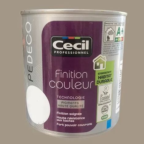 CECIL PE DECO Peinture Finition Couleur Satin Cendres 2,5 L (1/2)