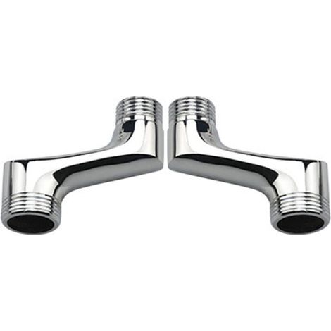 Raccord contre coudé pour douche  Laiton chromé  Filetage 1/2 3/4  Montage mural  Robinet disque céramique antigoutte
