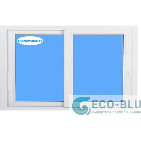 Finestra PVC Scorrevole 800x500 Bianco Vetro Trasparente (1/2)