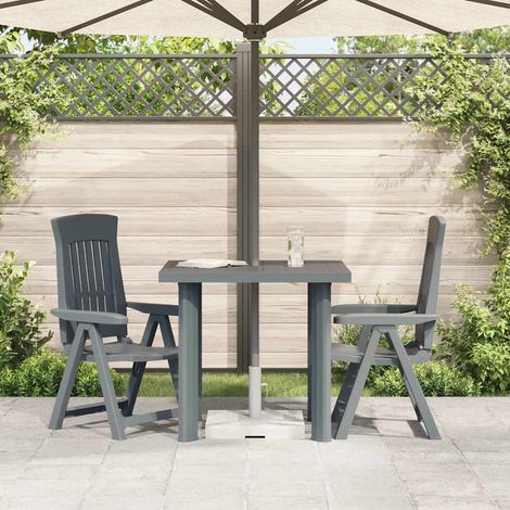 Table de jardin Table d'appoint, Table de Balcon, Vert 80x75x72 cm Plastique OIB7439E (1/3)