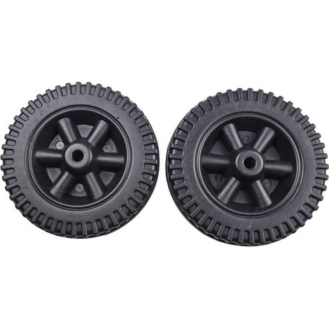 Roues pour four (2 pièces) - Roues pour barbecue à gaz - Pièces de rechange - Roues multifonctionnelles en plastique (noires) (1/4)