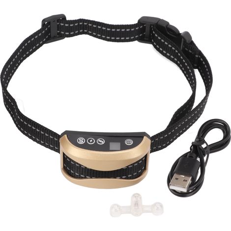 Antibellhalsband für Hunde mit Piepton und Vibration – JINFGERNE – 7 einstellbare Stufen, wiederaufladbar, wasserdicht und verstellbarer Riemen für alle Hundegrößen (1/5)