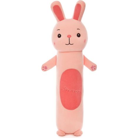 Oreiller en peluche de 55 cm de long, bébé dort avec cet oreiller mignon à motif lapin, cadeau pour enfants (1/4)