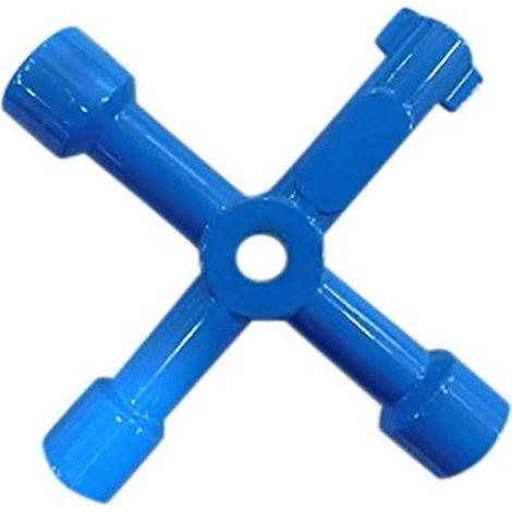 Clé À Quatre Branches - Pour Compteurs De 70 Mm - 4 Profils Universels Carré Triangulaire Clé - 1 Pièce (1/2)