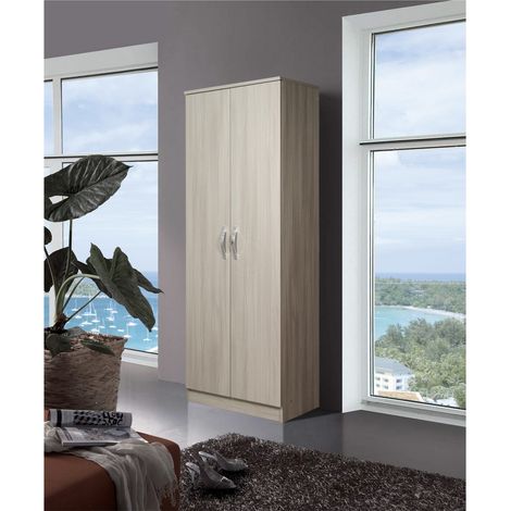 1PZ KIT ARMADIO 2 ANTE SCARPIERA 5 RIPIANI 71X38X182 OLMO