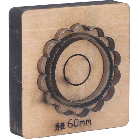 Emporte-pièce cuir forme fleur avec base bois 60mm acier allié matrice perçage bijouterie DIY (1/5)