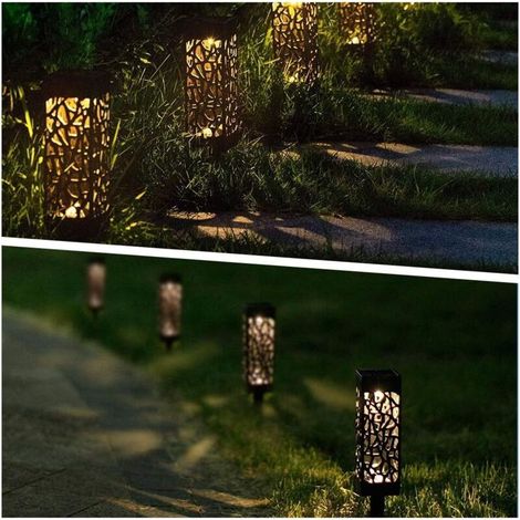 Lot de 6 lampes solaires de jardin d'extérieur, lampes solaires d'extérieur à LED, étanches IP65 (1/4)