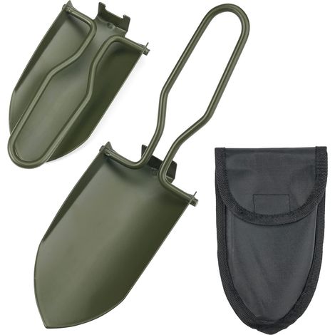Folding Garden Shovel Small, Mini Hand Shovel, Foldable Stainless Steel with Belt Bag, Folding Survival Shovel for Garden Flower Trowel Outdoor Camping (1/5)