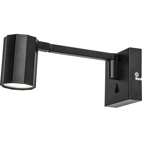 Applique murale noire réglable GU10 interrupteur Karter (1/5)