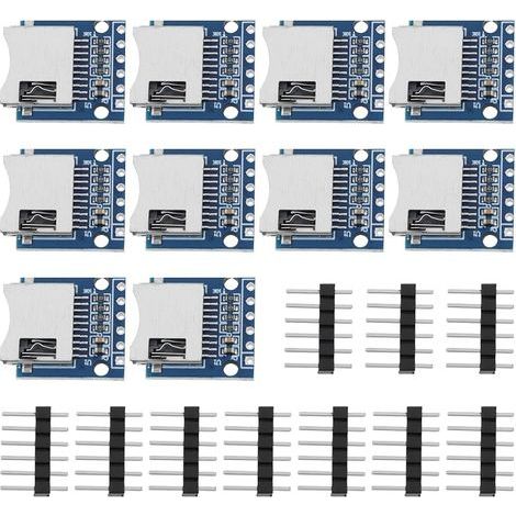 Lot de 10 Modules de Lecteur de Carte Micro SD 3,3 V SPI avec Connecteur à 6 Broches pour Carte Micro SD ESP32 (1/5)
