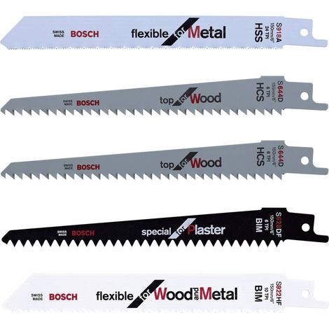 Bosch Home and GardenKeo 5-pack saw blade set for wood/metal/plasterboardF016800307150 mm Suitable for Bosch Garden saw Keo