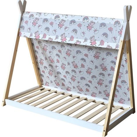 Peppa Pig Toddler House Bed - Wood - L144 x W91 x H130 cm - White