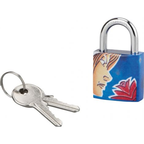 Lucchetto con chiave, acciaio, interno, arco in acciaio, 30 mm, 3 chiavi – THIRARD (1/2)