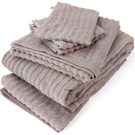 Parure de bain uni coton SPECTRE - 7 pièces (1/5)