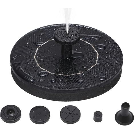 Fontaine solaire sur pied 6V 1W à monter soi-même, pompe, panneau solaire, kit de fontaine flottante pour aquarium, petit bassin, jardin, terrasse, pelouse, piscine. (1/5)